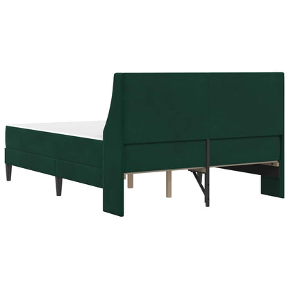 Struttura letto con materasso Verde Scuro 120 x 190 cm Velluto