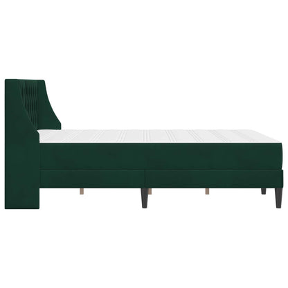 Struttura letto con materasso Verde Scuro 120 x 190 cm Velluto