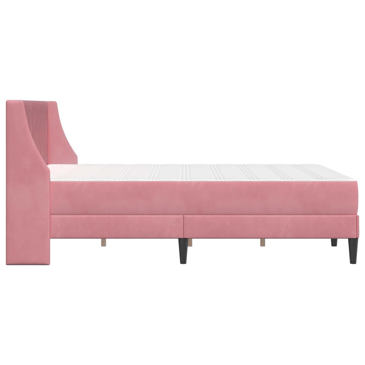 Struttura letto con materasso Rosa 120 x 190 cm Velluto