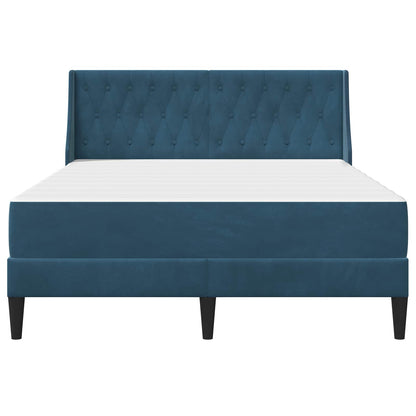 Struttura letto con materasso Blu 120 x 190 cm Velluto