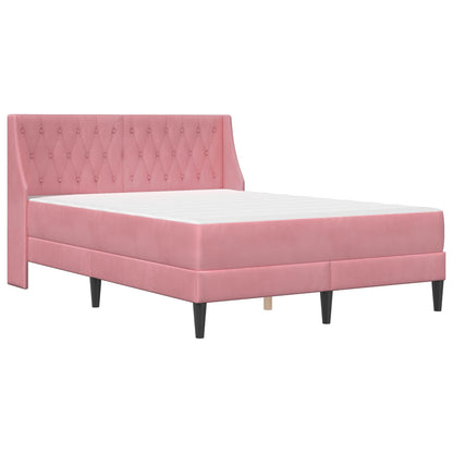 Struttura letto con materasso Rosa 120 x 200 cm Velluto | homemem39
