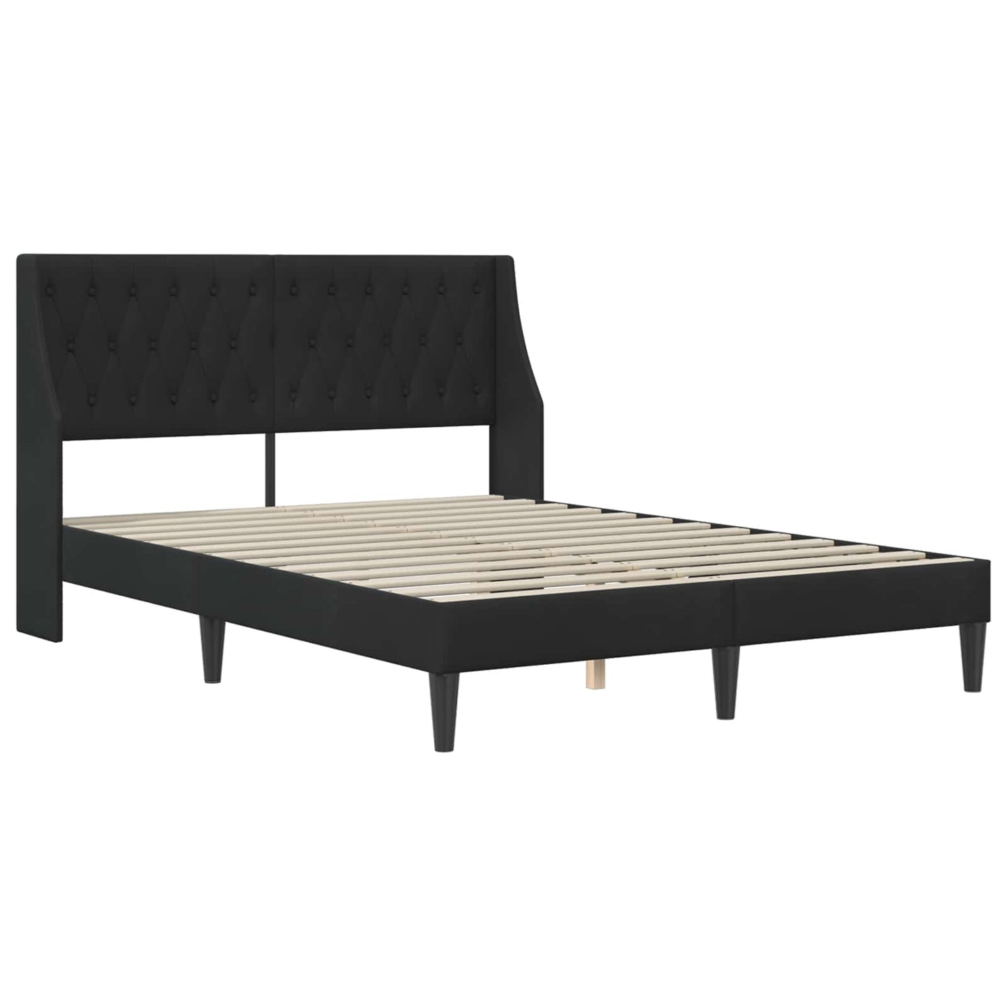 Struttura letto con materasso Nero 120 x 200 cm Velluto | homemem39