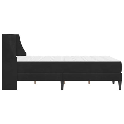 Struttura letto con materasso Nero 140 x 190 cm Velluto | homemem39