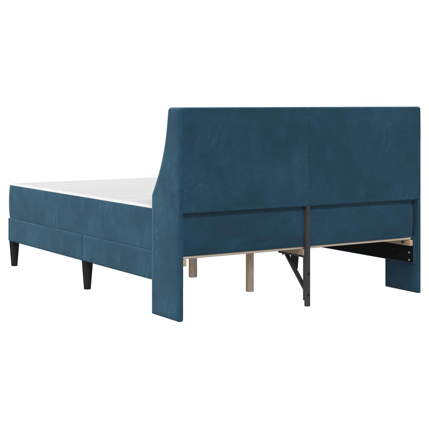 Struttura letto con materasso Blu 140 x 190 cm Velluto