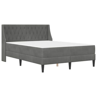 Struttura letto con materasso Grigio scuro 140 x 200 cm Velluto | homemem39