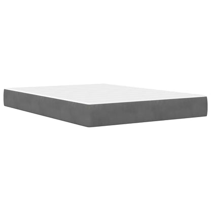 Struttura letto con materasso Grigio scuro 140 x 200 cm Velluto | homemem39