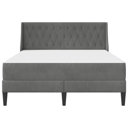 Struttura letto con materasso Grigio scuro 140 x 200 cm Velluto | homemem39
