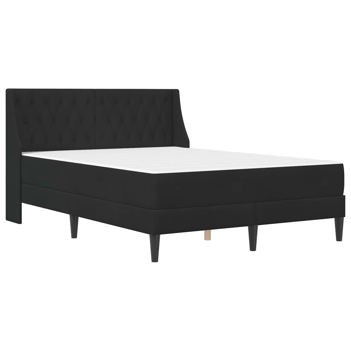 Struttura letto con materasso Nero 140 x 200 cm Velluto | homemem39