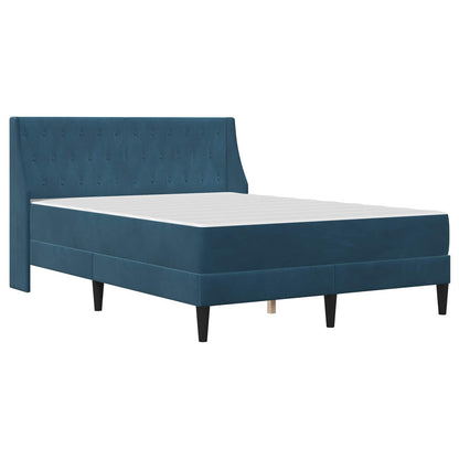 Struttura letto con materasso Blu 140 x 200 cm Velluto | homemem39