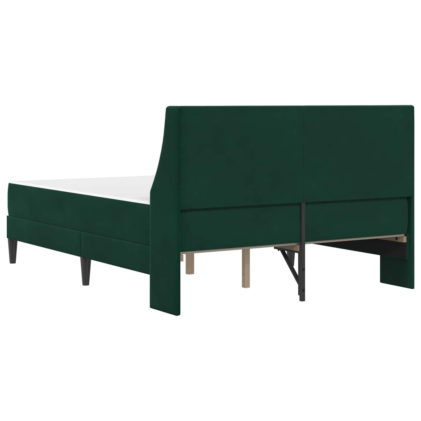 Struttura letto con materasso Verde Scuro 160 x 200 cm Velluto | homemem39