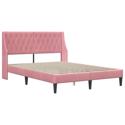 Struttura letto con materasso Rosa 180 x 200 cm Velluto | homemem39