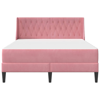 Struttura letto con materasso Rosa 180 x 200 cm Velluto | homemem39