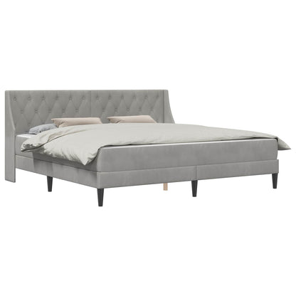 Struttura letto con materasso Grigio chiaro 200 x 200 cm | homemem39
