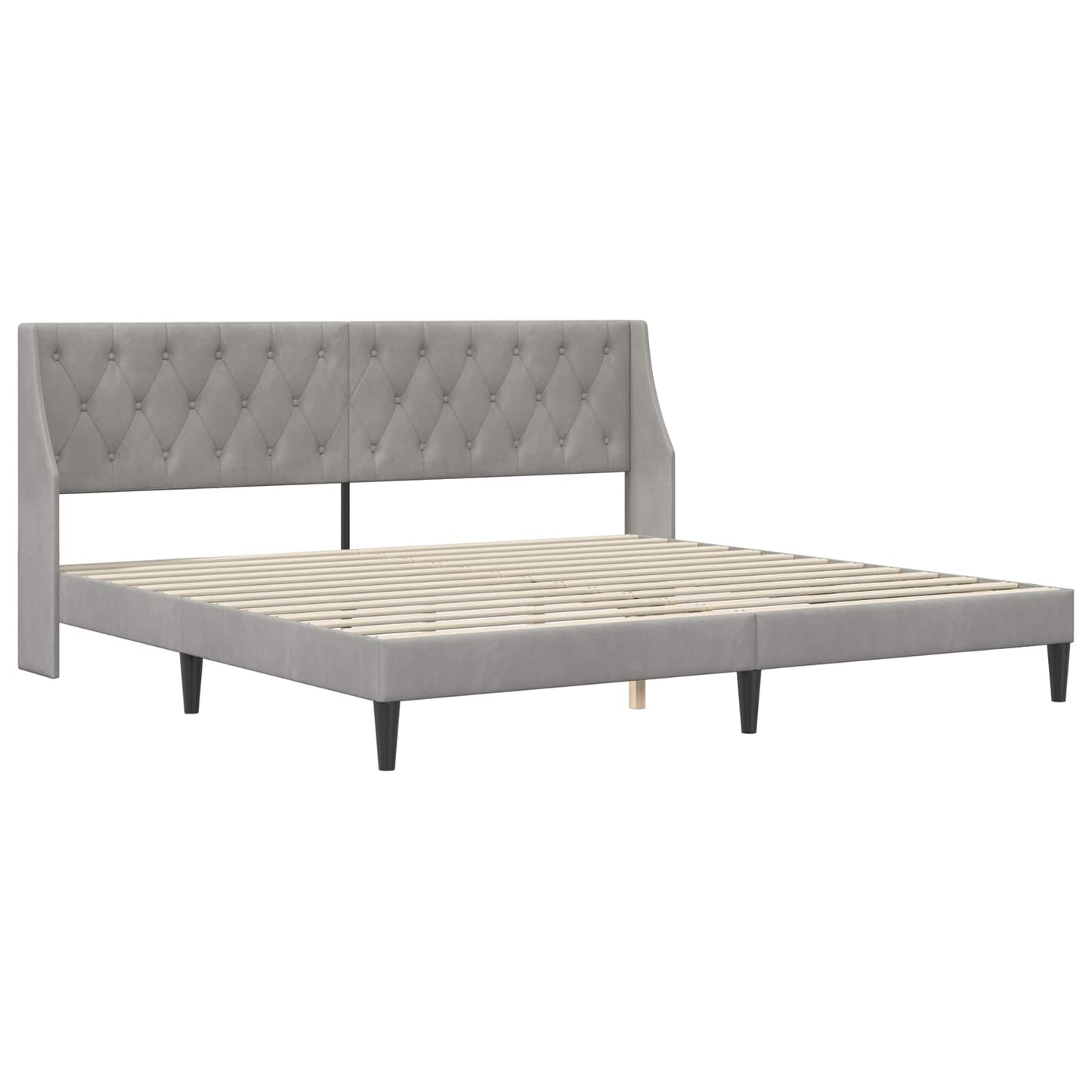 Struttura letto con materasso Grigio chiaro 200 x 200 cm | homemem39