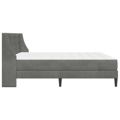 Struttura letto con materasso Grigio scuro 200 x 200 cm Velluto | homemem39