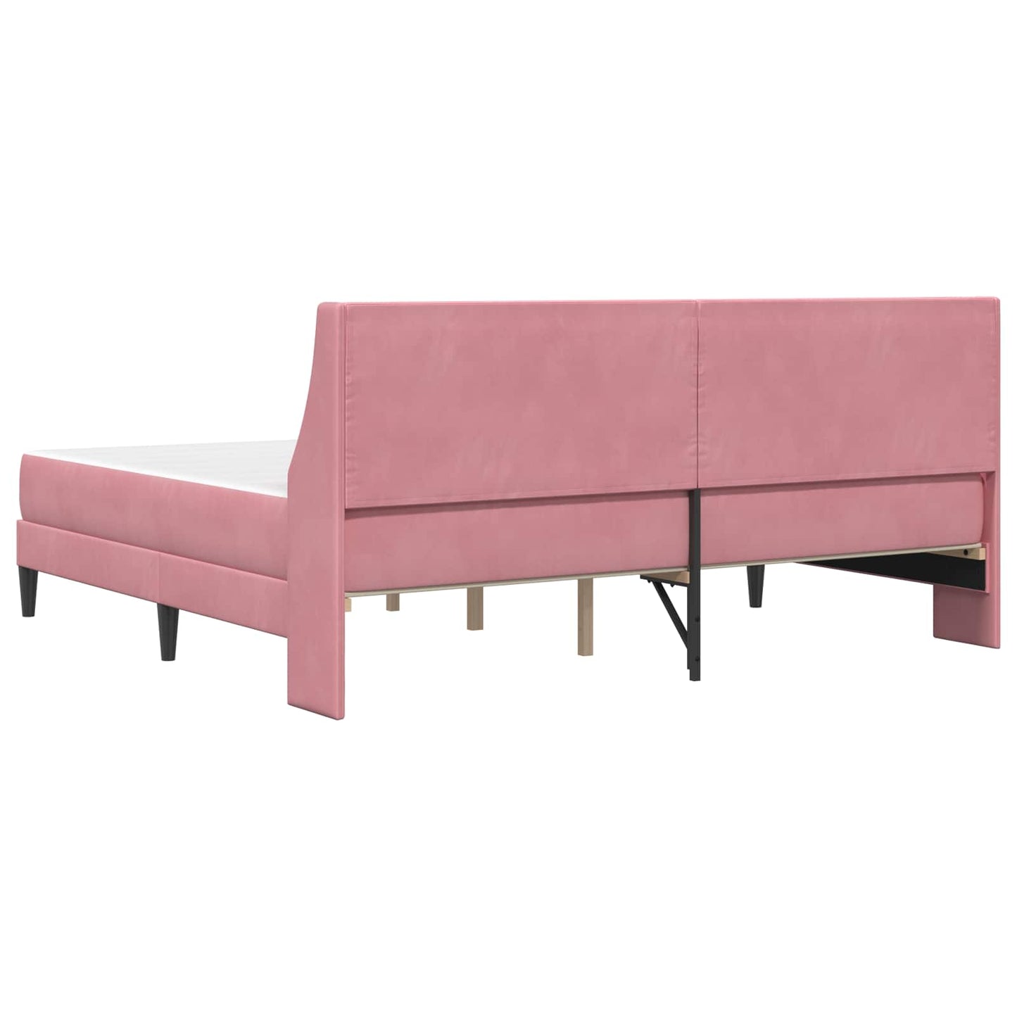 Struttura letto con materasso Rosa 200 x 200 cm Velluto | homemem39
