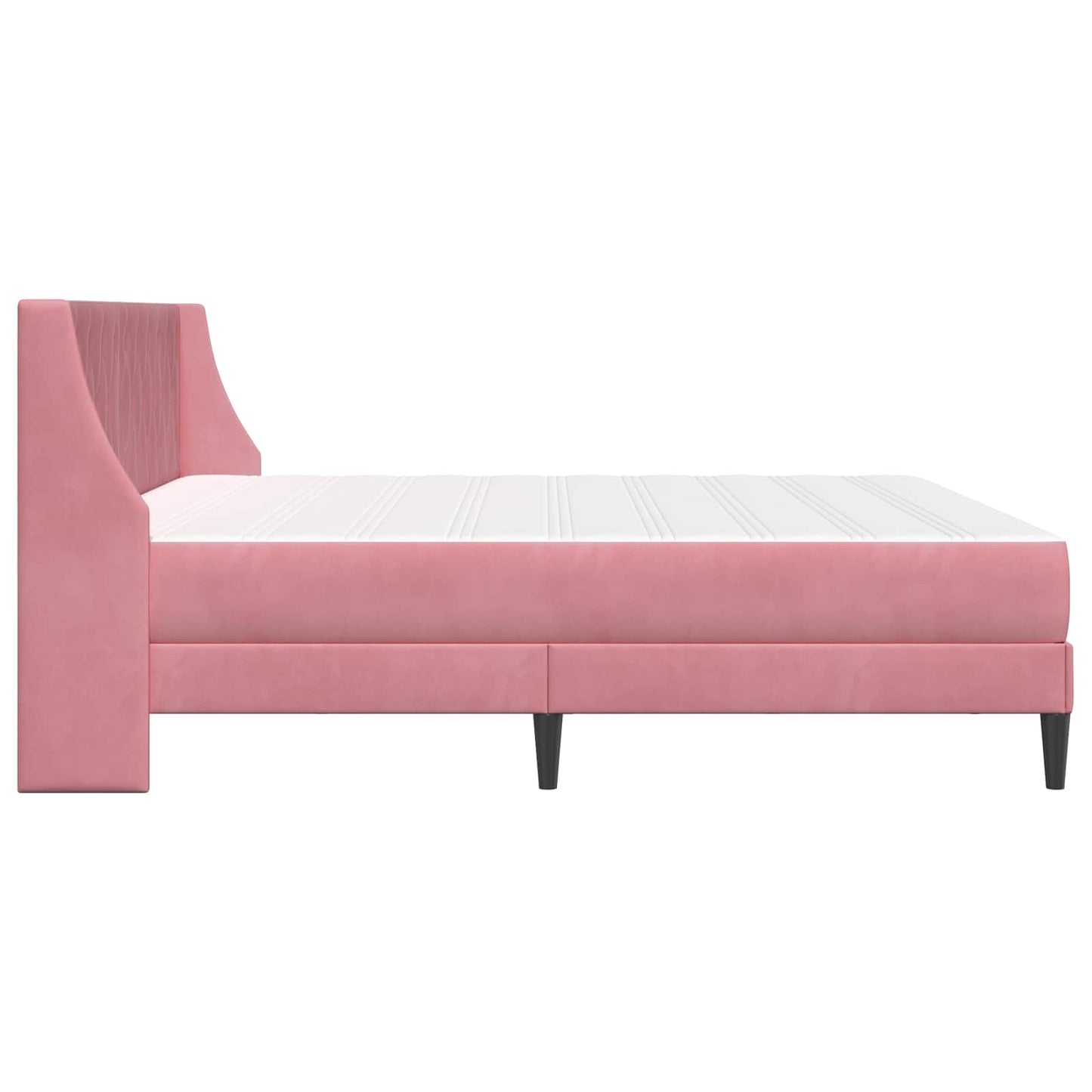 Struttura letto con materasso Rosa 200 x 200 cm Velluto | homemem39