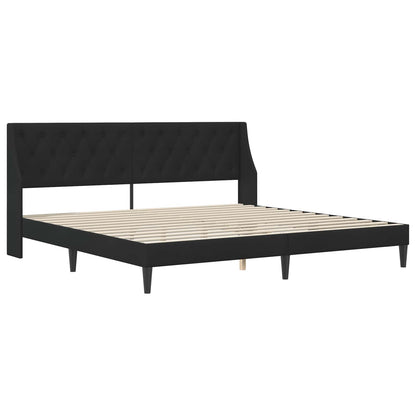 Struttura letto con materasso Nero 200 x 200 cm Velluto | homemem39