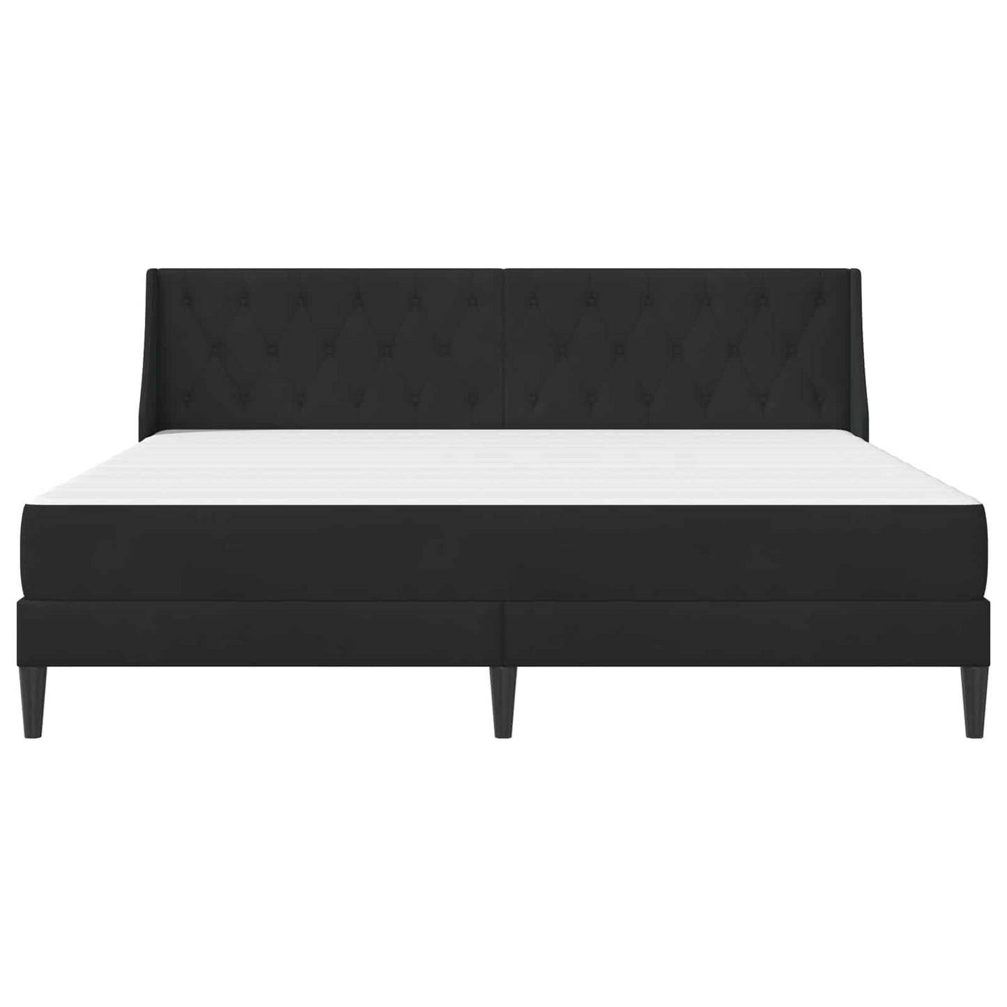 Struttura letto con materasso Nero 200 x 200 cm Velluto | homemem39