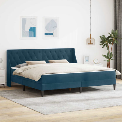 Struttura letto con materasso Blu 200 x 200 cm Velluto | homemem39