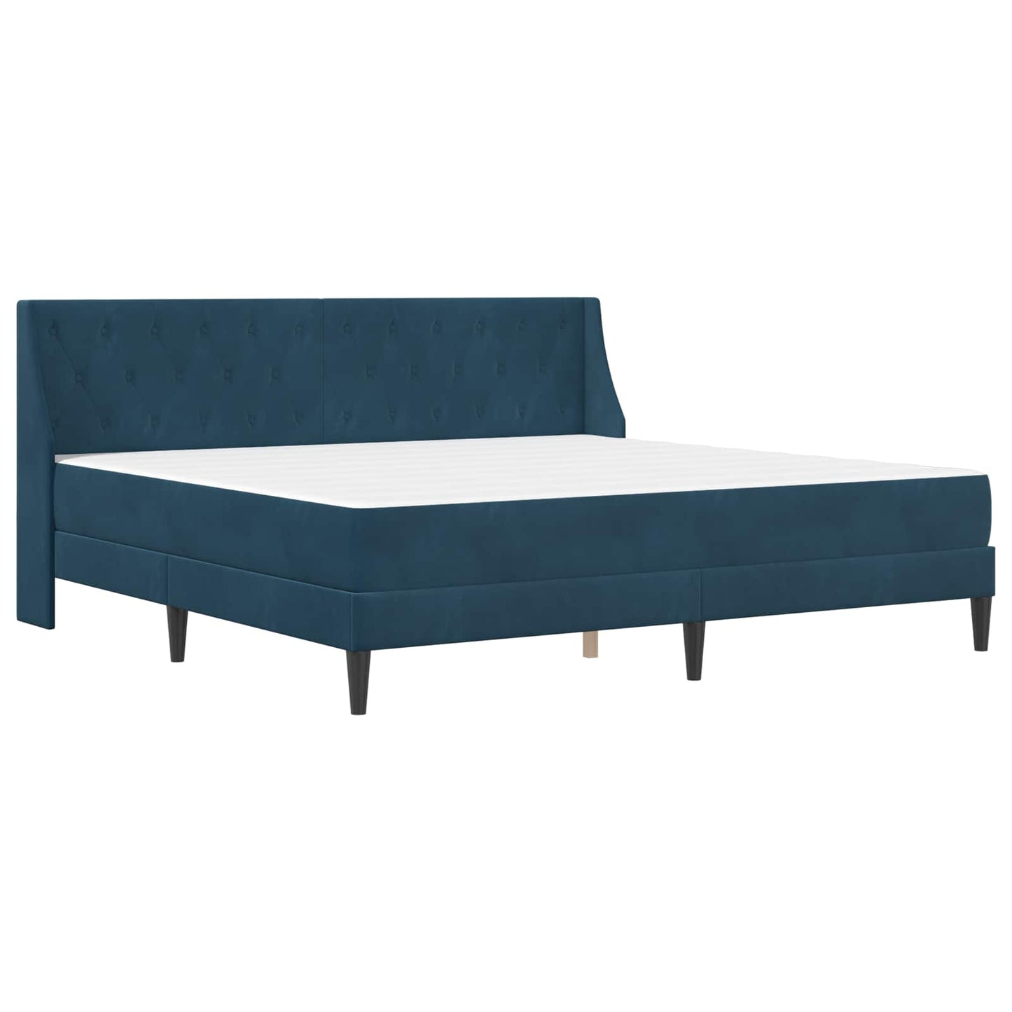 Struttura letto con materasso Blu 200 x 200 cm Velluto | homemem39