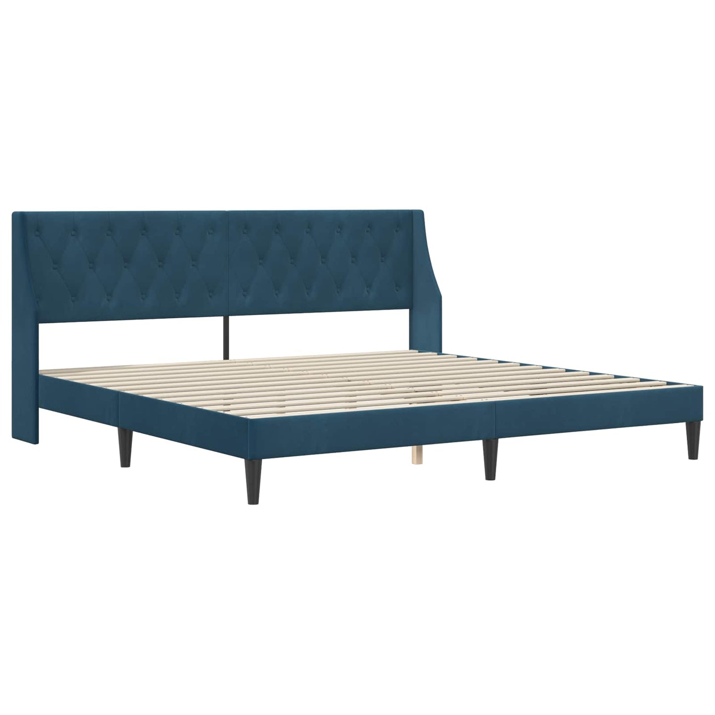 Struttura letto con materasso Blu 200 x 200 cm Velluto | homemem39