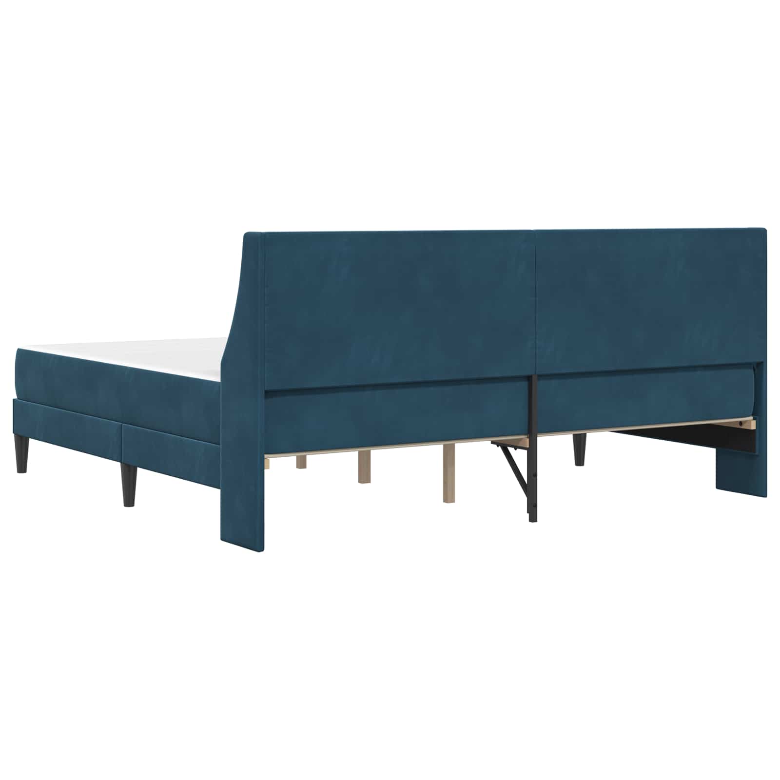 Struttura letto con materasso Blu 200 x 200 cm Velluto | homemem39
