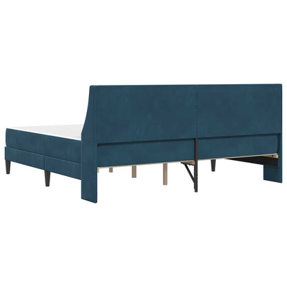 Struttura letto con materasso Blu 200 x 200 cm Velluto | homemem39