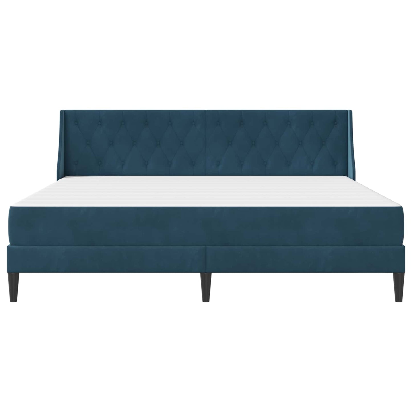 Struttura letto con materasso Blu 200 x 200 cm Velluto | homemem39