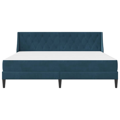 Struttura letto con materasso Blu 200 x 200 cm Velluto | homemem39