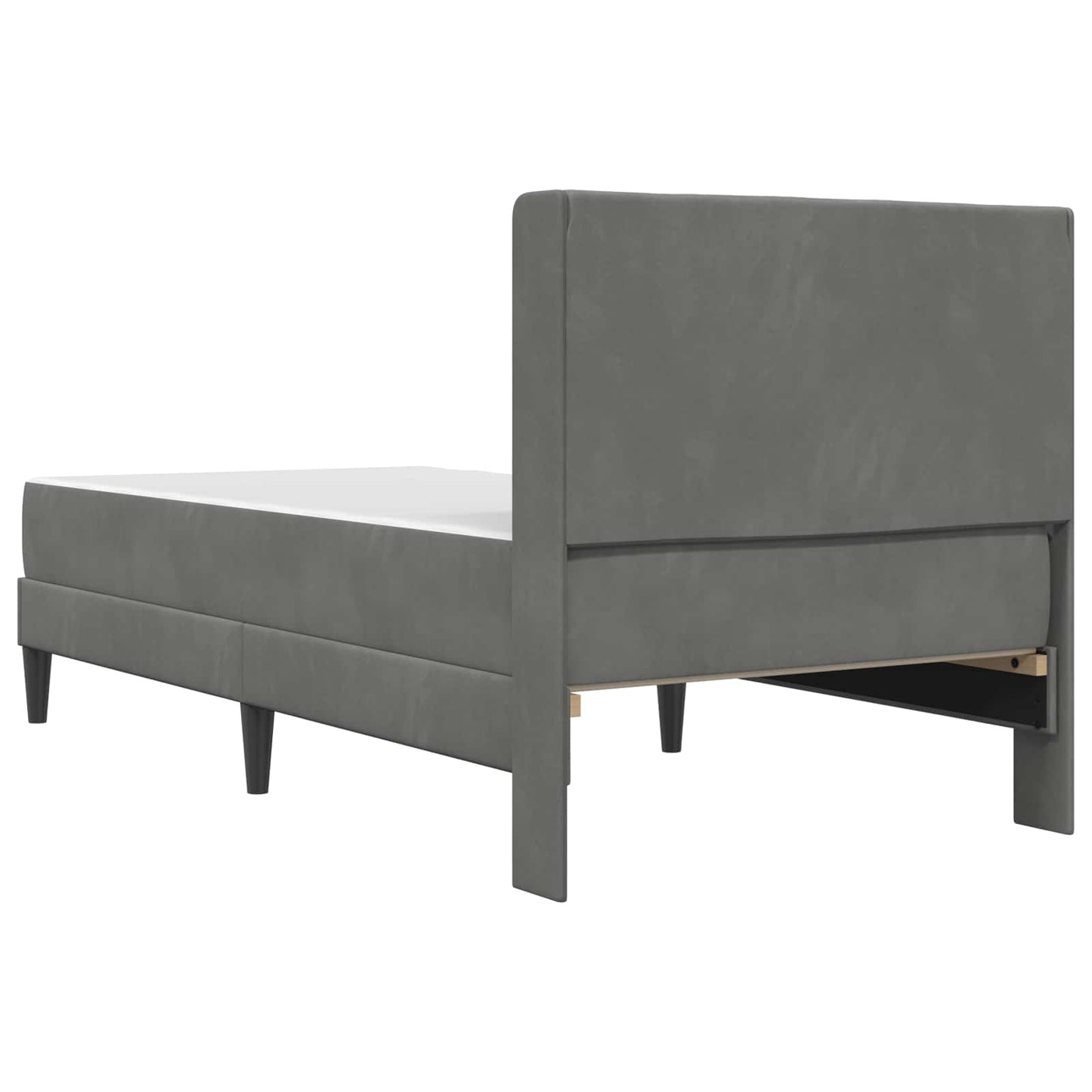 Struttura letto con materasso Grigio Scuro 80 x 200 cm Velluto | homemem39