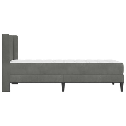 Struttura letto con materasso Grigio Scuro 80 x 200 cm Velluto | homemem39