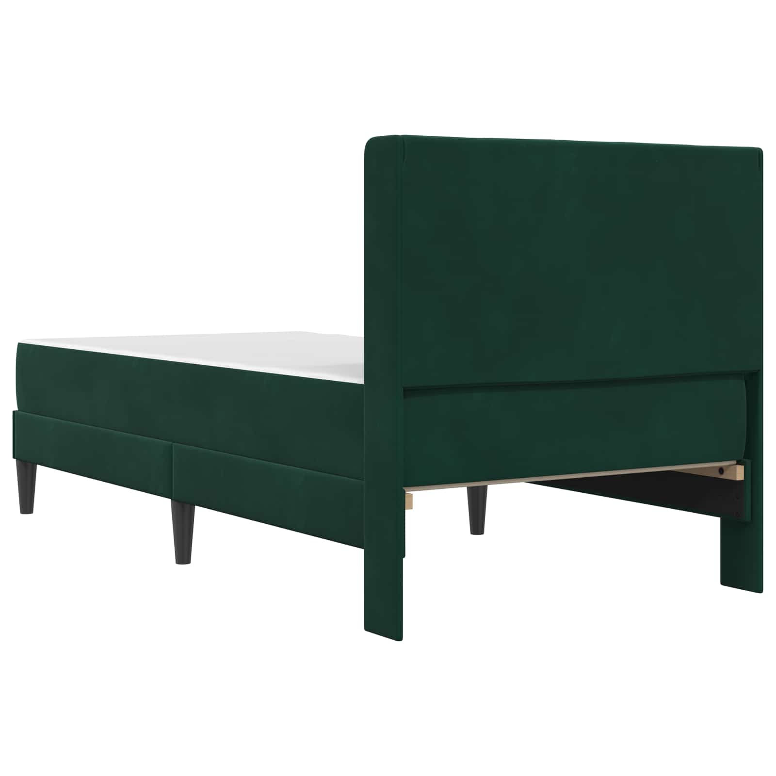 Struttura letto con materasso Verde Scuro 80 x 200 cm Velluto | homemem39