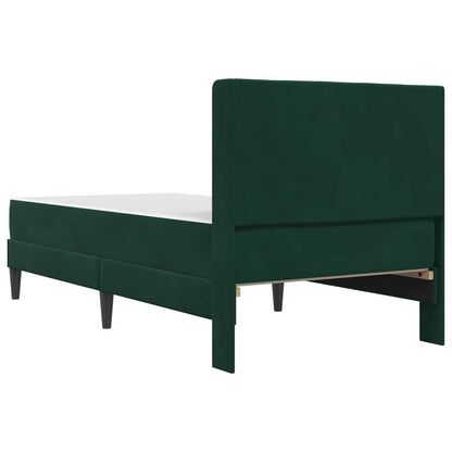 Struttura letto con materasso Verde Scuro 80 x 200 cm Velluto | homemem39
