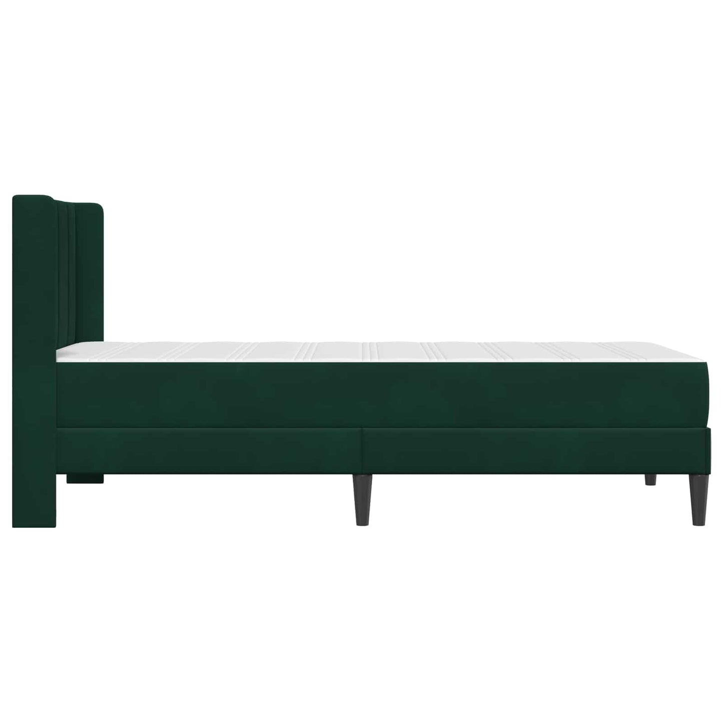 Struttura letto con materasso Verde Scuro 80 x 200 cm Velluto | homemem39