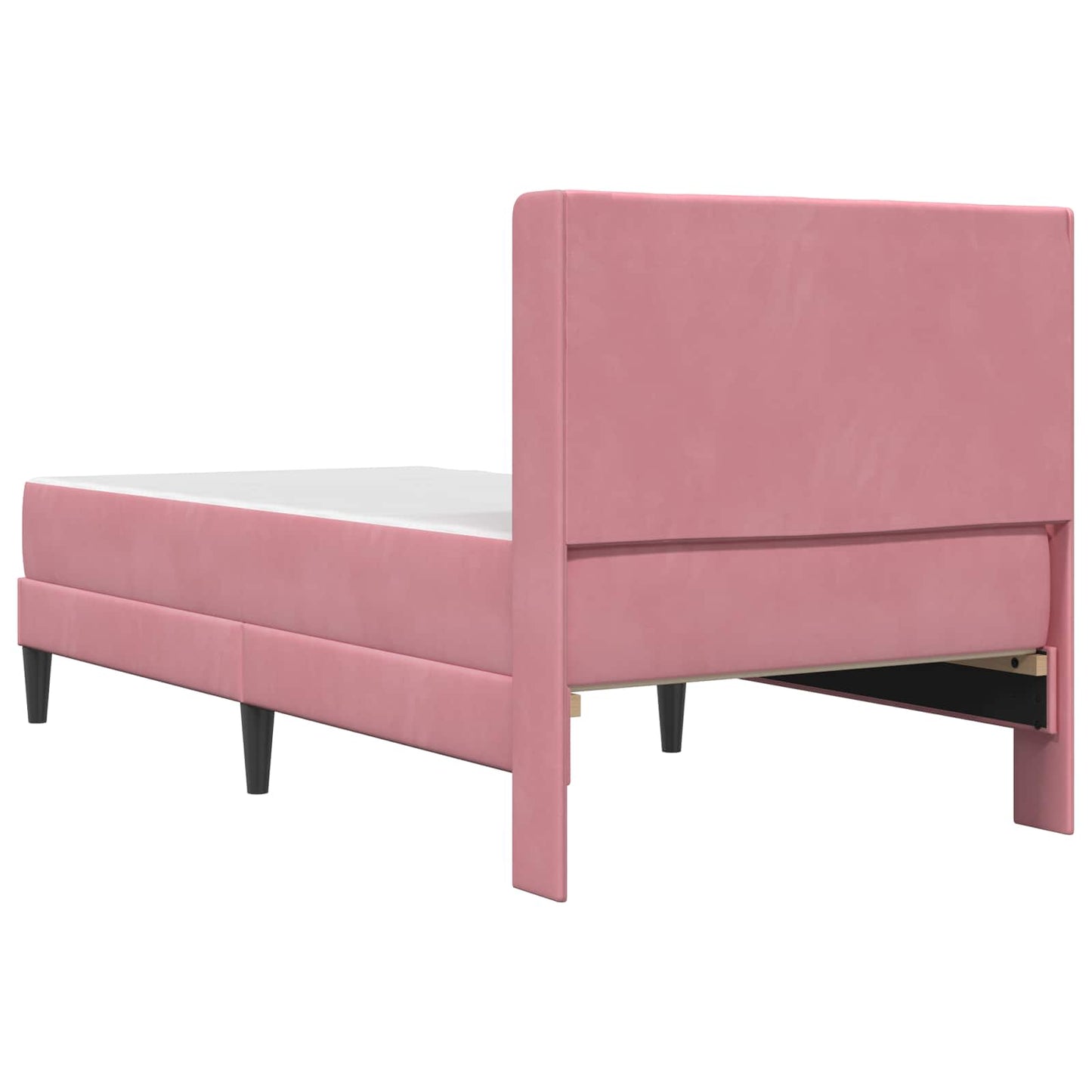 Struttura letto con materasso Rosa 80 x 200 cm Velluto | homemem39