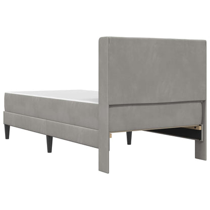 Struttura del letto Grigio chiaro 90 x 190 cm Velluto