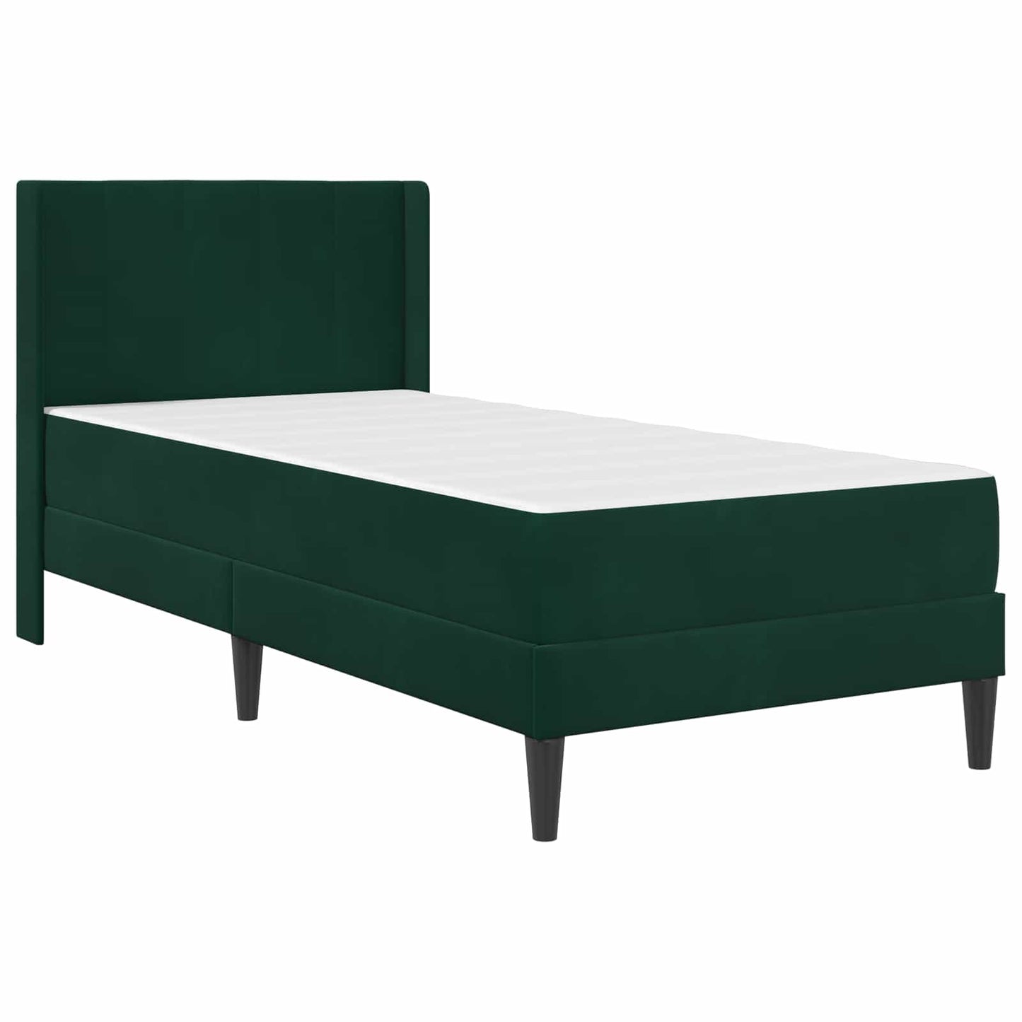 Struttura letto con materasso Verde Scuro 90 x 200 cm Velluto | homemem39