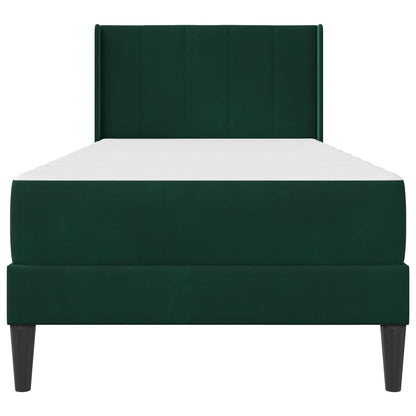 Struttura letto con materasso Verde Scuro 90 x 200 cm Velluto | homemem39