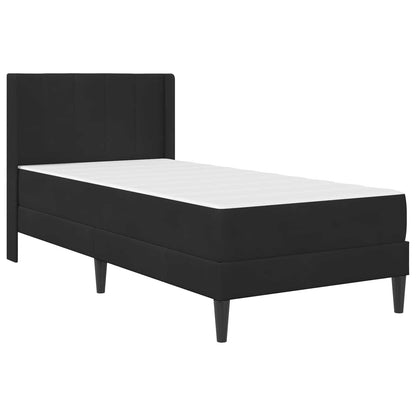 Struttura letto con materasso Nero 90 x 200 cm Velluto | homemem39