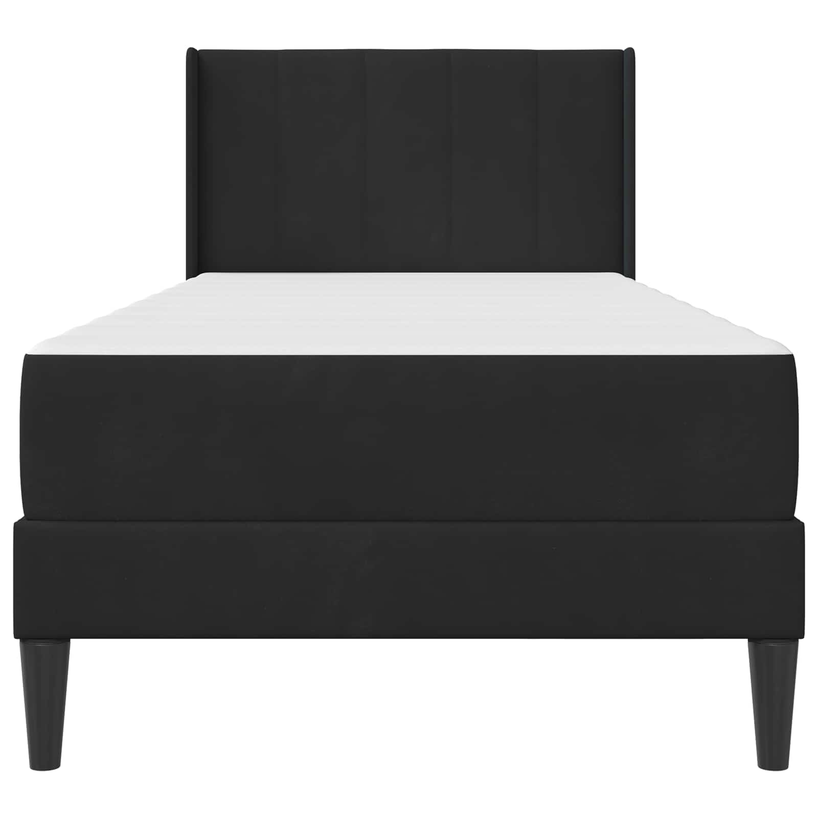 Struttura letto con materasso Nero 90 x 200 cm Velluto | homemem39