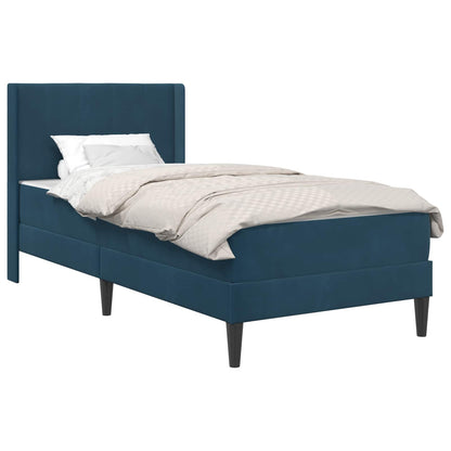 Struttura letto con materasso Blu 90 x 200 cm Velluto | homemem39