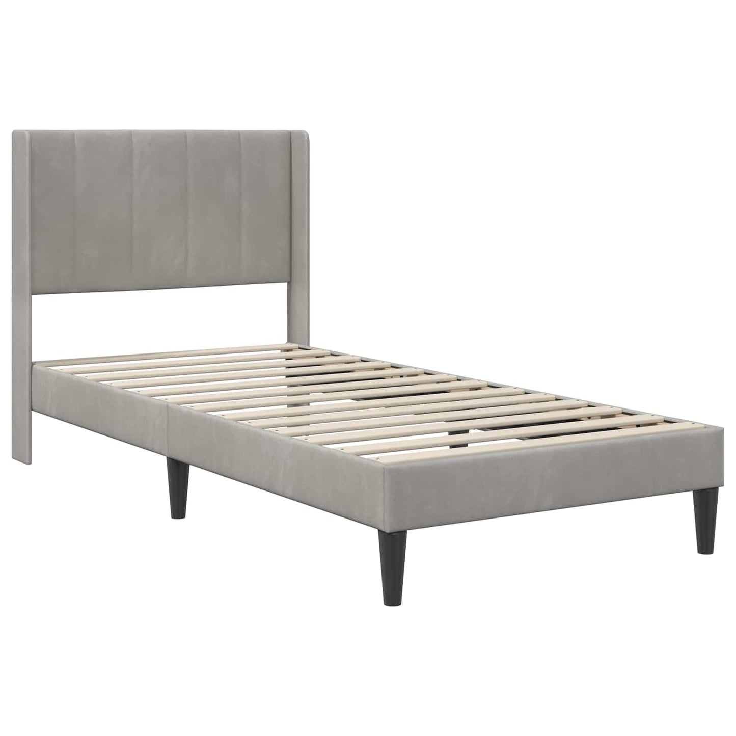 Struttura letto con materasso Grigio Chiaro 100 x 200 cm | homemem39