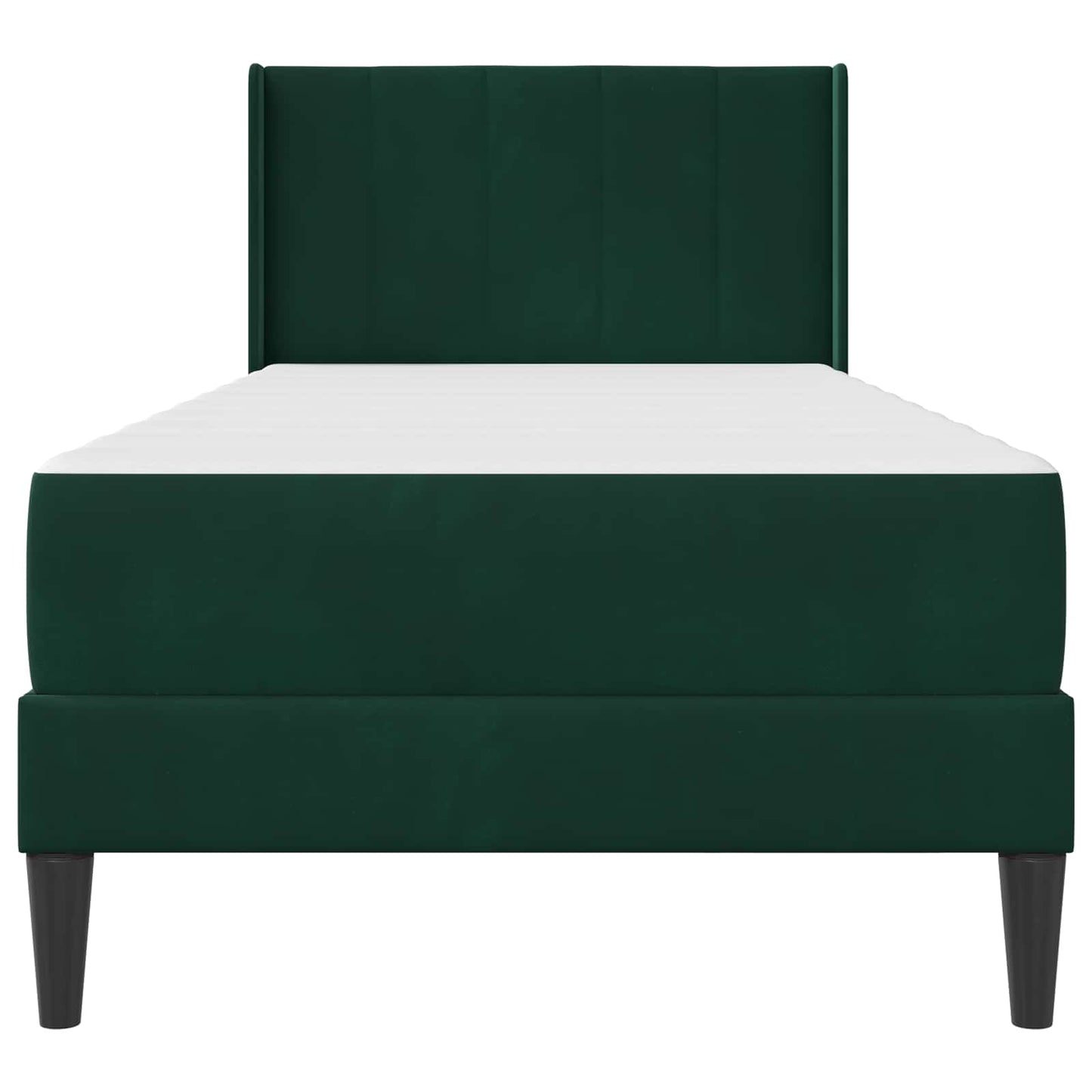 Struttura letto con materasso Verde Scuro 100 x 200 cm Velluto | homemem39