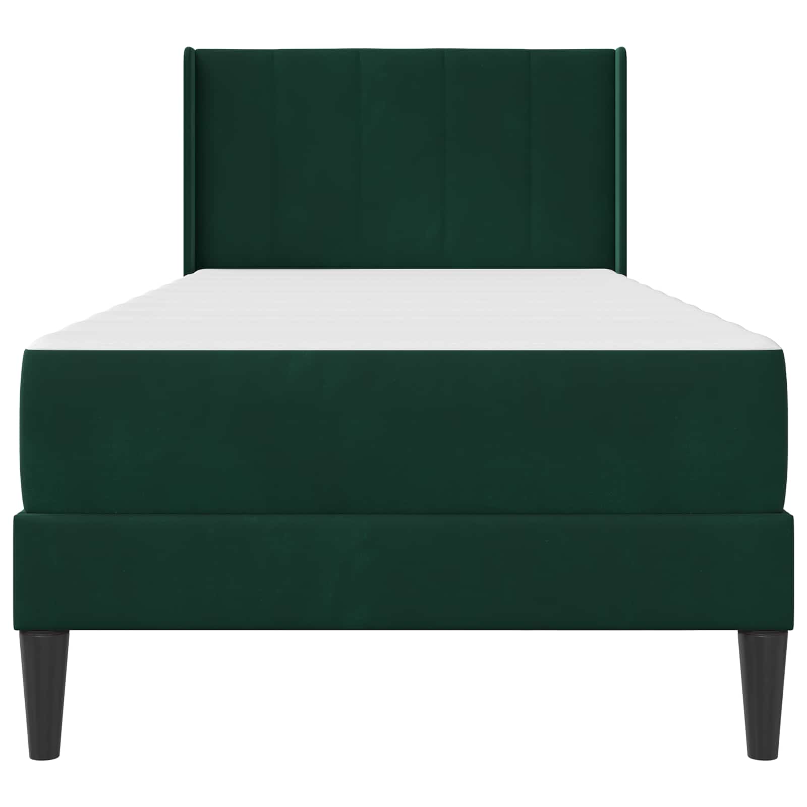 Struttura letto con materasso Verde Scuro 100 x 200 cm Velluto | homemem39