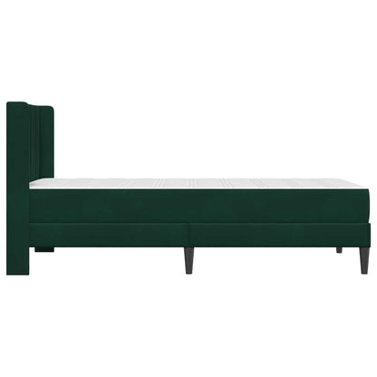 Struttura letto con materasso Verde Scuro 100 x 200 cm Velluto | homemem39