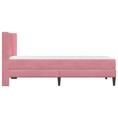 Struttura letto con materasso Rosa 100 x 200 cm Velluto | homemem39