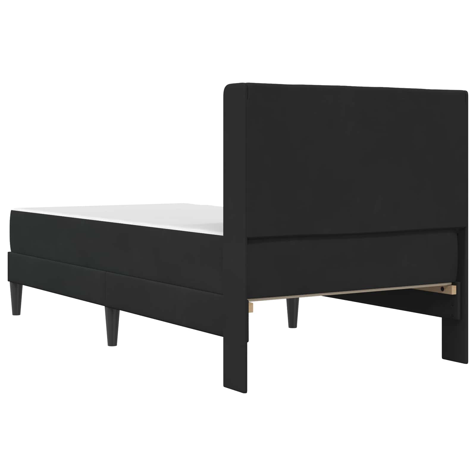 Struttura letto con materasso Nero 100 x 200 cm Velluto | homemem39
