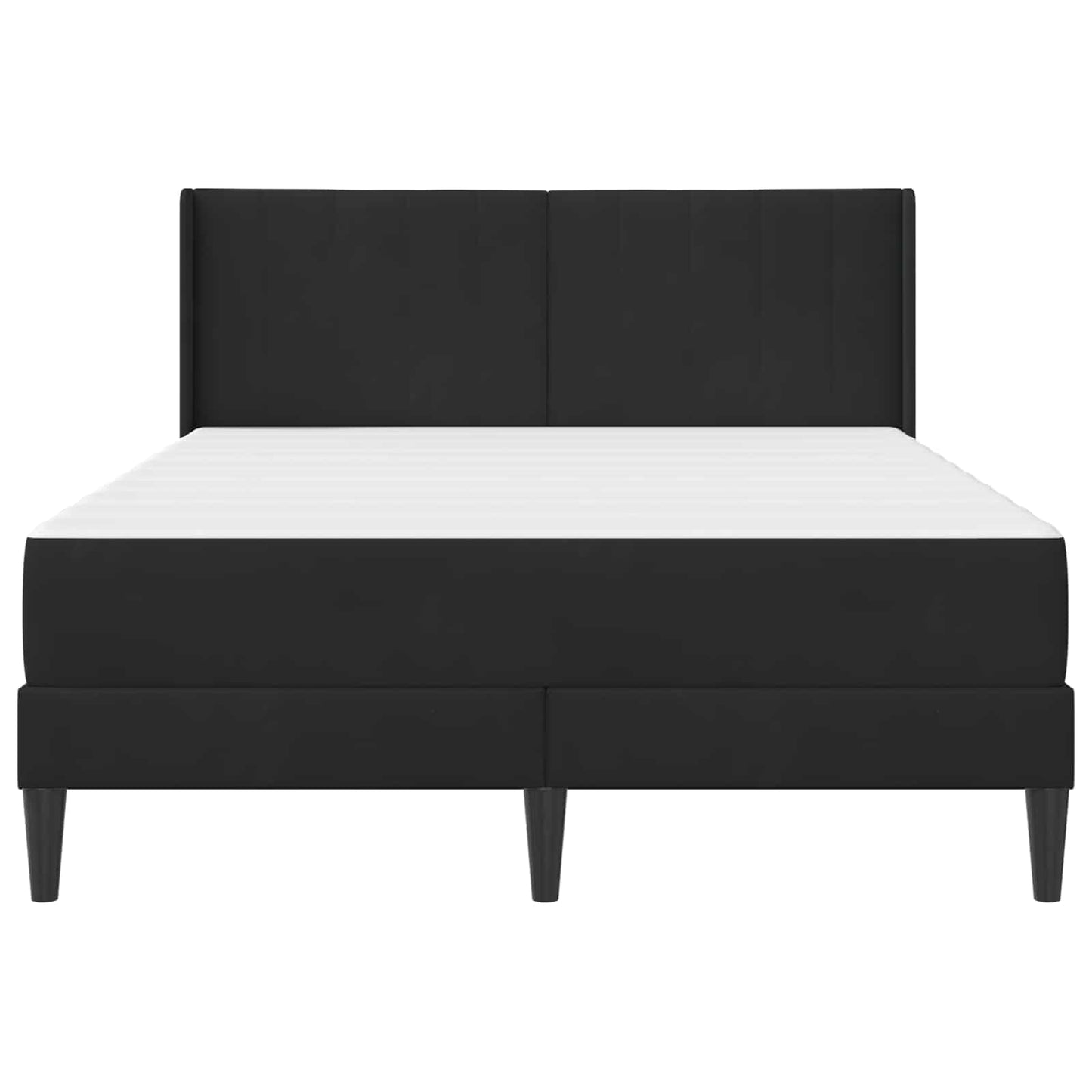 Struttura del letto con materasso Nero 120 x 190 cm Velluto