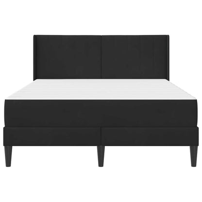Struttura del letto con materasso Nero 120 x 190 cm Velluto